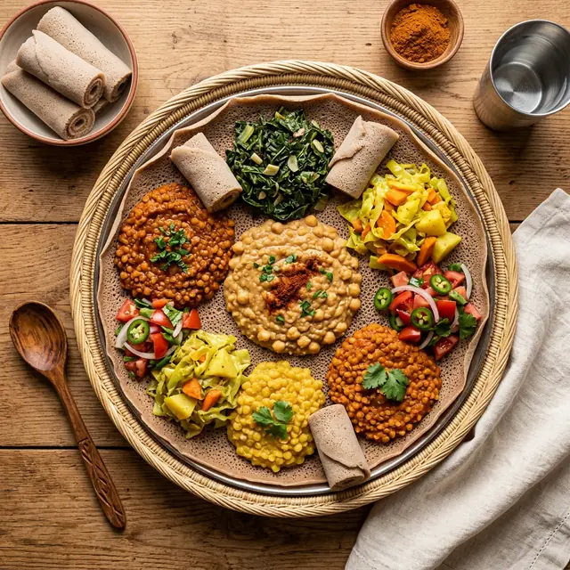Vegan Delights on Injera